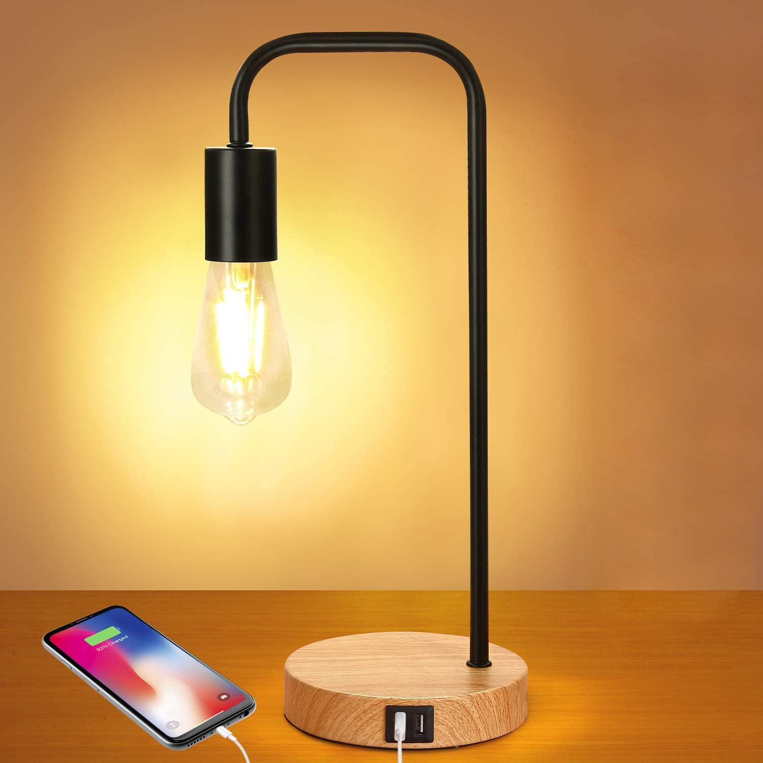 dimmable table lamp with usb