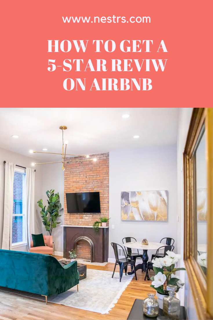how to get 5 star reviews on airbnb pin
